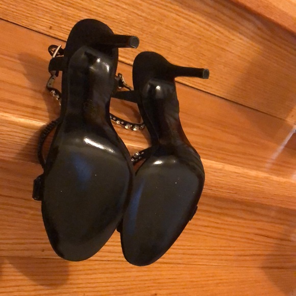 BROWNS BLACK SATIN W CRYSTAL DETAIL - Picture 6 of 6